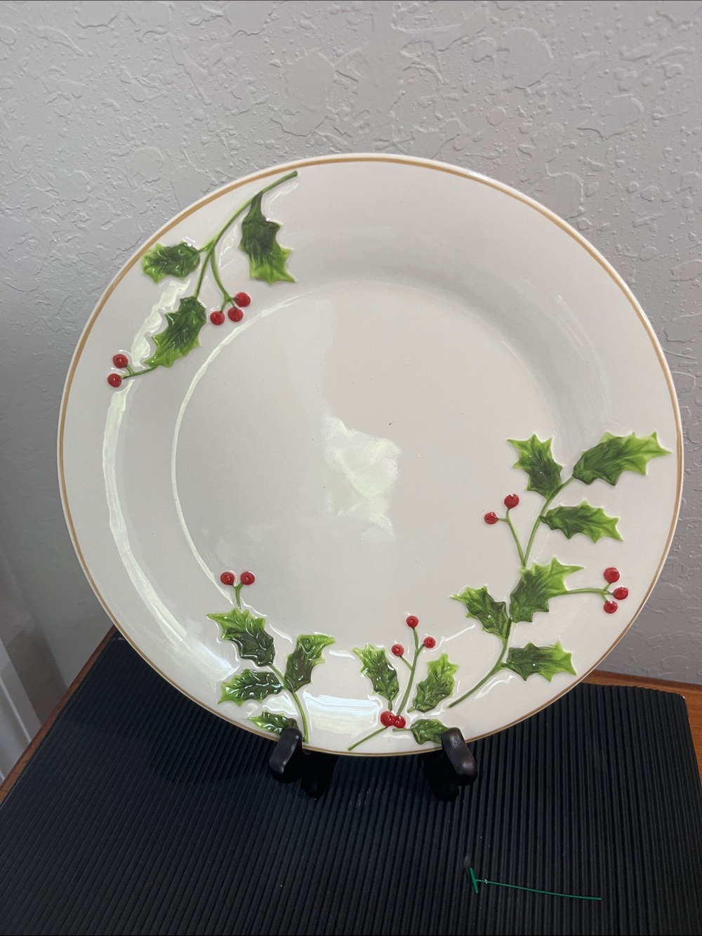 St Nicholas Square Holly Jolly Ceramic Serving Plate -